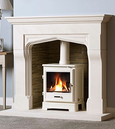 Bassington Gas Stove in White Enamel
