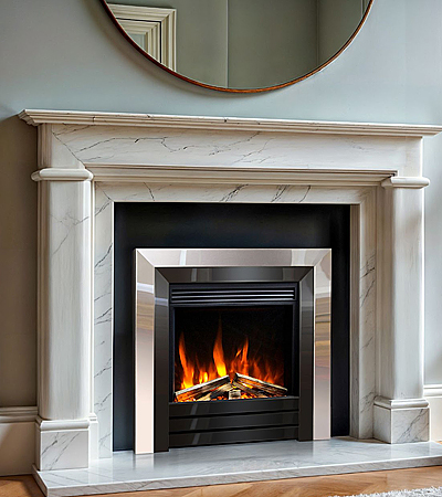 Celsi Ultra FX Acero Ultraflame Hearth Inset Fire Chrome & Black Nickel