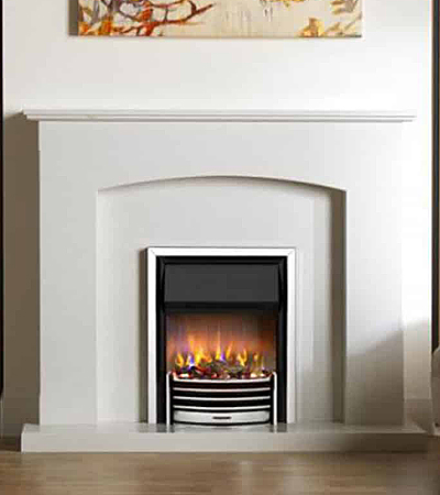 Dimplex Lerwick Hearth Inset Fire Chrome & Black