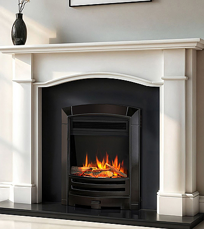 Flavel Proflame Decadence SL Hearth Inset Smart FireBlack Nickel