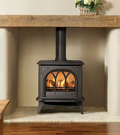 Gazco Huntingdon 30 with Tracery Door Gas Stove