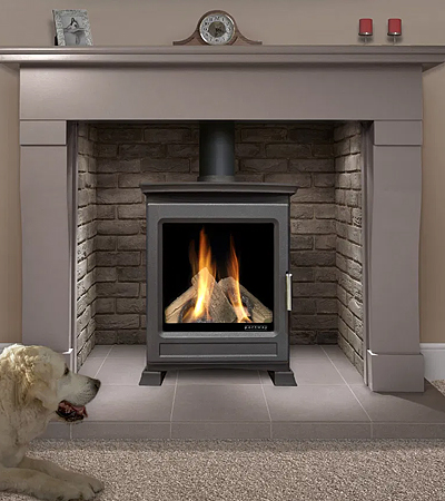 Portway Luxima Deluxe Black Enamel Gas Stove
